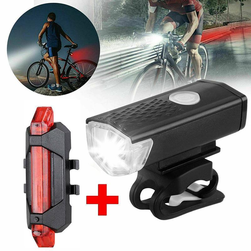 Đèn báo hiệu gắn xe đạp HT SPORTS 5 bóng LED có cổng sạc USB nhiều màu sắc - Đèn pha xe đạp bóng led XM-L T6 siêu sáng chống nước Đạp Xe Đạp