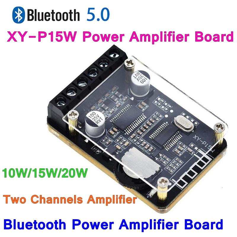  Bảng Mạch Khuếch Đại Công Suất Bluetooth 5.0 Âm Thanh Nổi 10W   15W   20W Module Khuếch Đại Kỹ Thuật Số Công Suất Cao XY-P15W 12V   24V Cao Su 