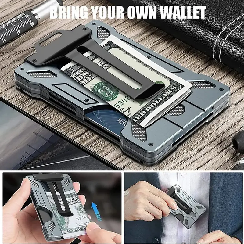 Dompet Kartu Pria Card Holder Magic Wallet Aluminium Anti RFID 3