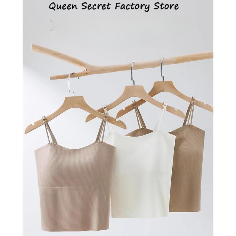 2 in 1 Ice Silk Cold Camisole with chest pads, thin beautiful back anti-slip bra+Top 2