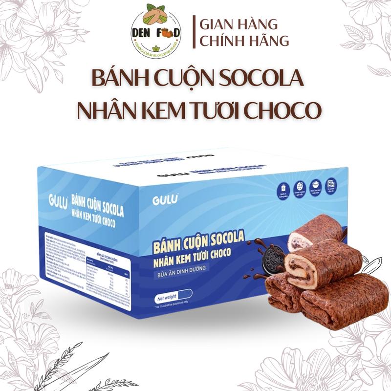   Mới  Bánh cuộn socola nhân kem tươi Choco Gulu - Ăn Vặt Denfood 