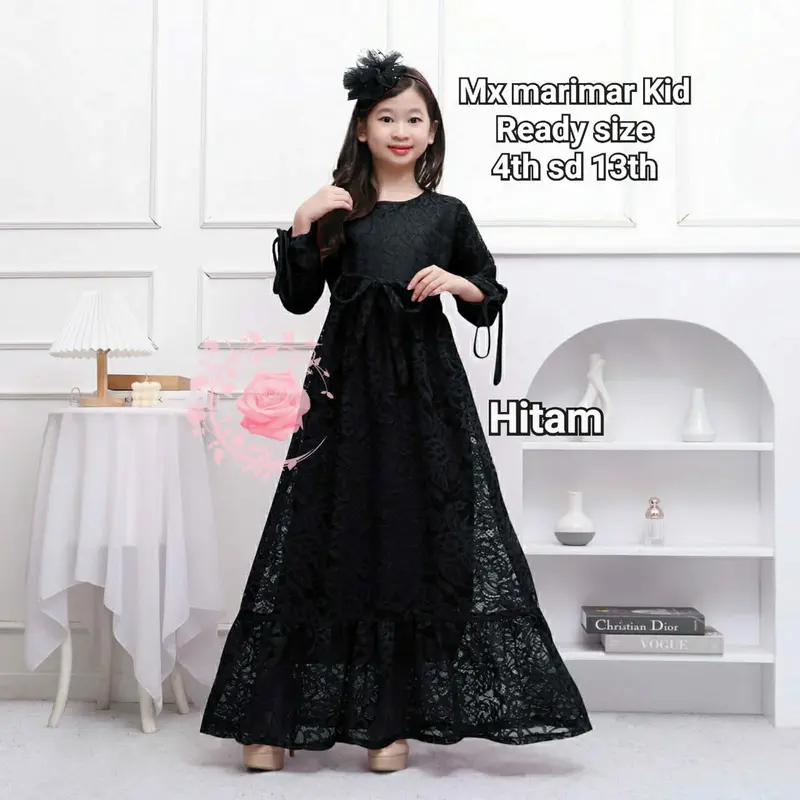 DRESS MAXI ANAK BRUKAT / DRESS GAUN ANAK ELEGAN / DRESS MAXI ANAK PEREMPUAN  / DRESS ANAK MODEL KEKINIAN/ DRESS MAXI ANAK USIA 4-13 TAHUN / Fashion 4
