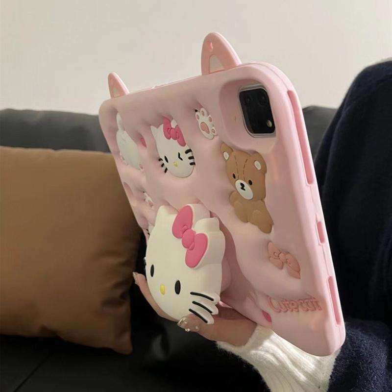Product Introduction of Vỏ Bảo Vệ Hello Kitty Dễ Thương, Dành Cho IPad Apple, Tương Thích Với Air5 / 6, Âm Thanh Nổi, Chất Liệu Silicon, Có Thể Gấp Gọn, Thích Hợp Cho Máy Tính Xách Tay 10.2 Inch Và Pro11 Inch, Năm 2025 11