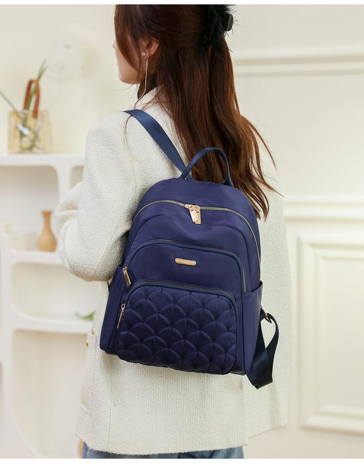 2024 Oxford Cloth Nylon Travel Trip Backpack Women's Casual Fashion Canvas Student Schoolbag Mother Bag Women_voghion.com