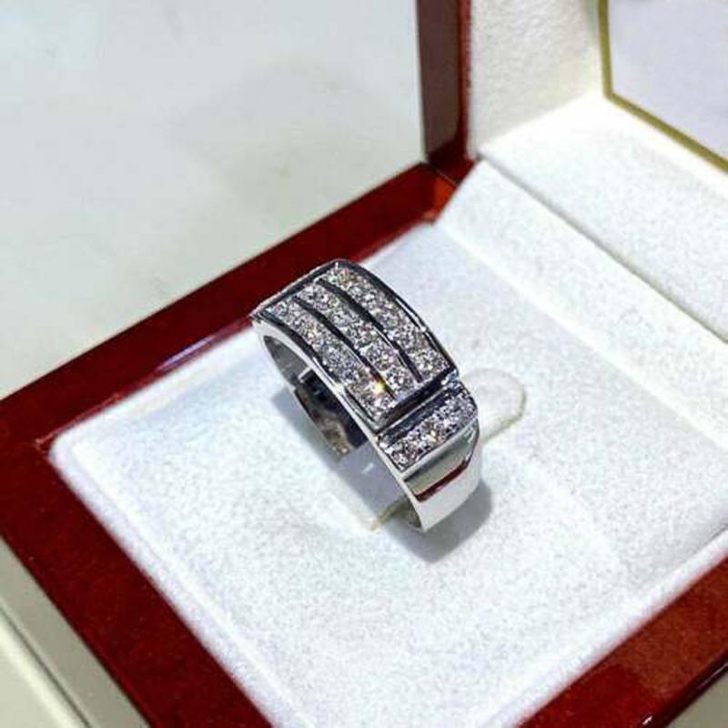 Product Introduction of Engagement Ring Full Bright White Cube New Trend Wedding Jewelry 3
