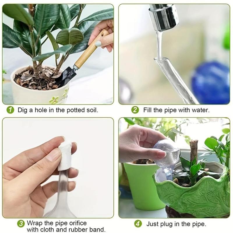 Bulb Shaped Plant Self Watering Device, 5 Counts/set Simple Durable Plant Self Watering Bulb, Automatically Plant Watering Tool, Garden Supplies for Home Garden 3
