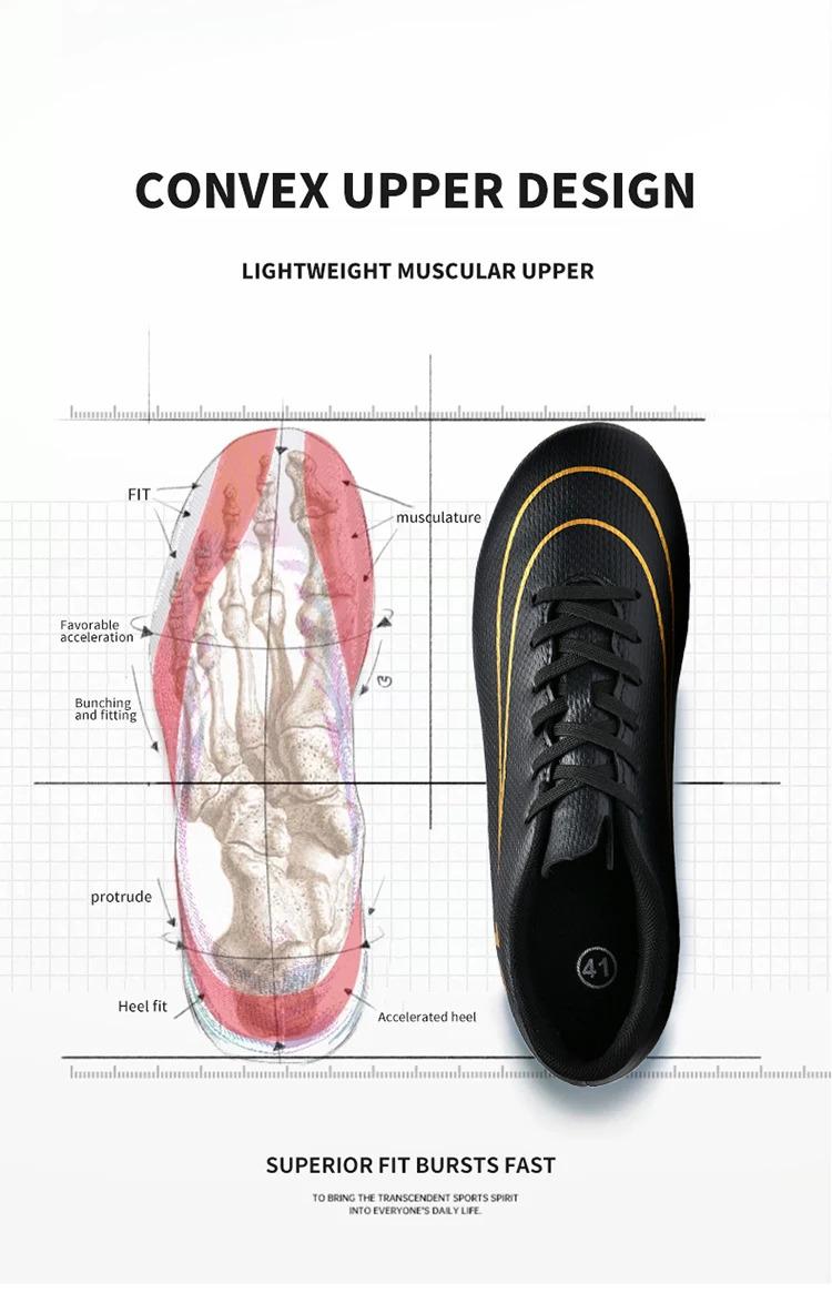 Product Introduction of Professional Men Football Shoes TF/FG Professional Boy Football Field Boots Society Cleats Soccer Shoes Fast Non Slip Sneaker 7