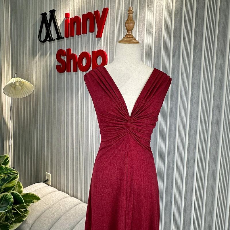 Đầm Thun Nhún Cổ Tim Dáng A  _ TB2289. Dress Nữ Đi Tiệc, Đi Làm, Đi Chơi. Tôn Dáng Kem Che Khuyết Điểm Cho Women Nữ Women Dress Thun 6