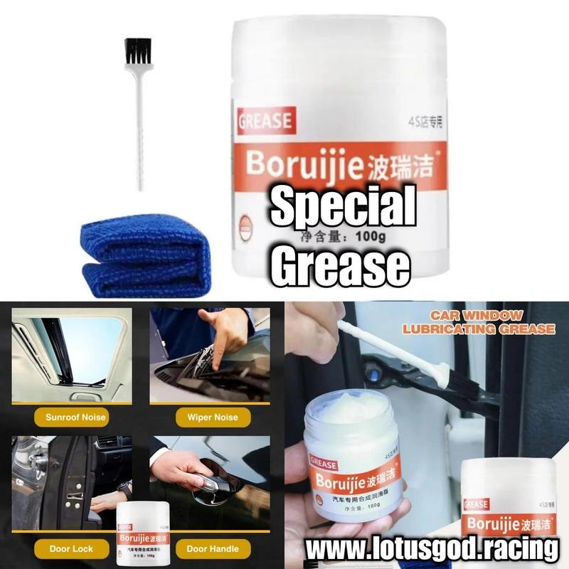 Anti Seize Special White Butter Grease Oil + Brush + Cloth For Smooth Door Hinge Boot Lubricant Window Remove Reduce Noise & Friction Reduction 100ml 0