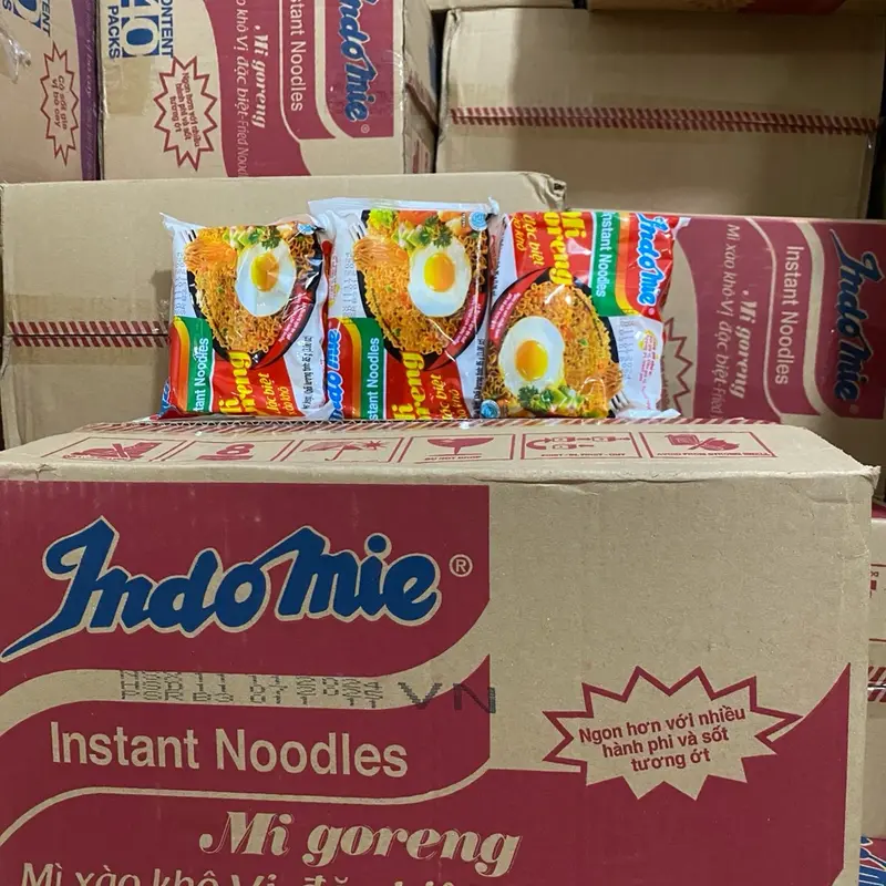 ￼SỈ THÙNG 40 gói mì Trộn indo chính hãng date mới toang full vị siêu ngon Food 7