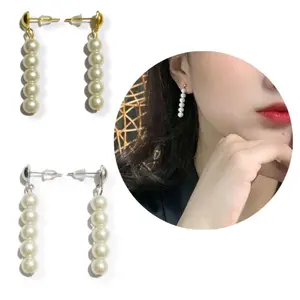 Amber Stud Earrings Anting Tusuk Handmade Fashion Beads