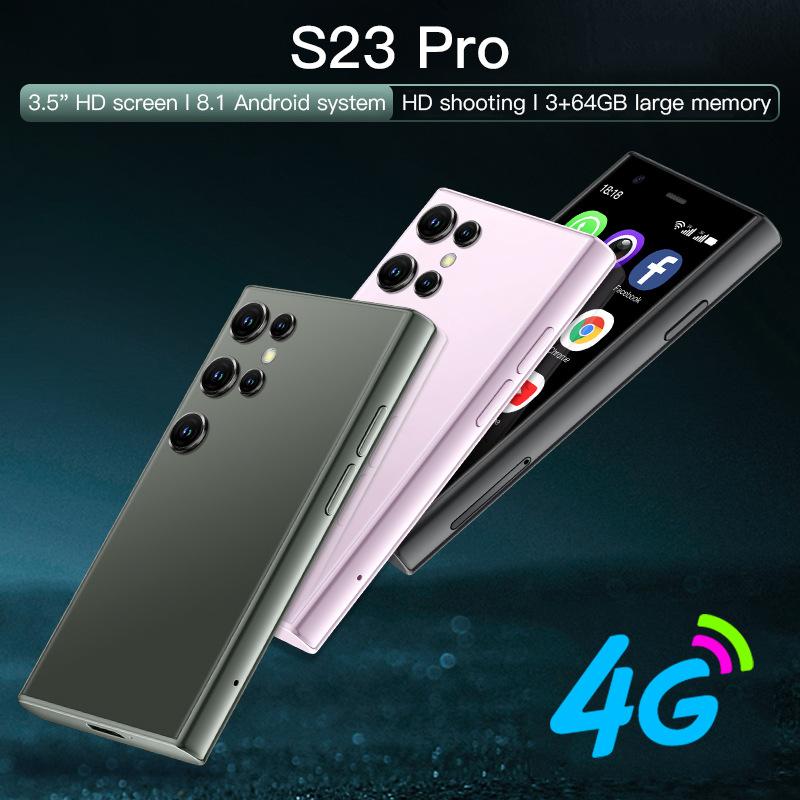 Điện Thoại Di Động, Điện Thoại Thông Minh Mới S23Pro, Điện Thoại Di Động Xuyên Biên Giới, 3 Inch, 2 + 16GB, Hệ Điều Hành Android 8.1, Kích Thước Nhỏ Gọn, Máy Dự Phòng Bỏ Túi Siêu Nhỏ 0