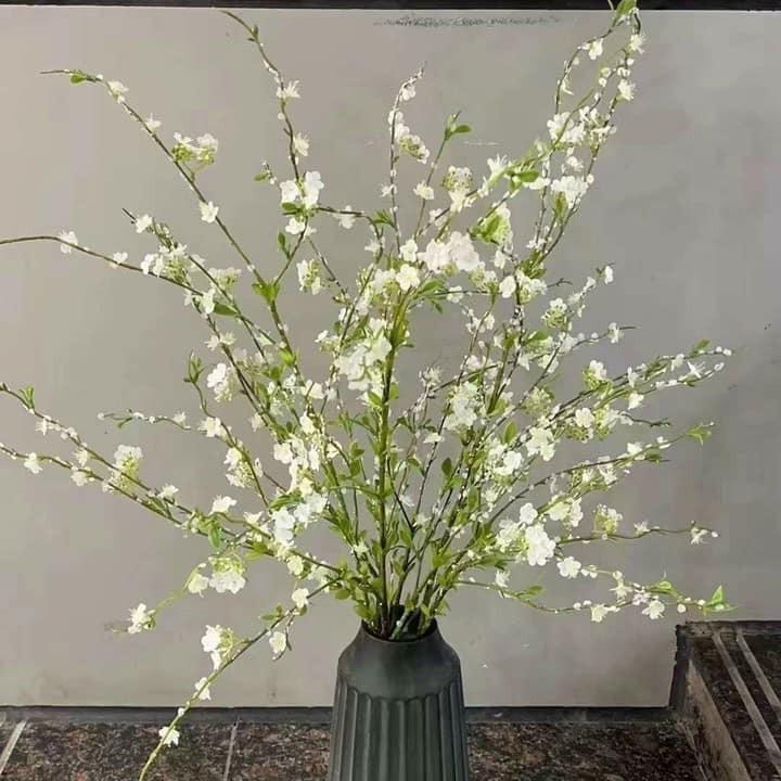 Cành Hoa Tuyết Mai Giả Thân Mềm Nhiều Nhánh Cao 1m1, Trang Trí Decor Phòng rất đẹp. Trang Trí Nhà