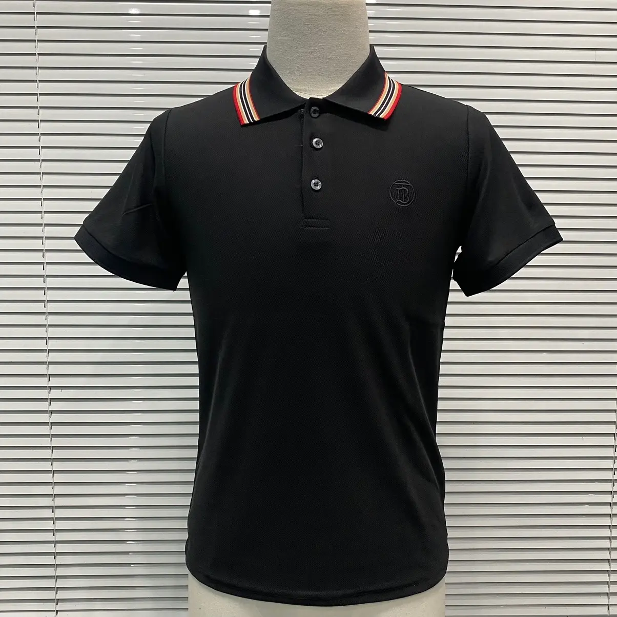 Áo PoLo nam hoạ tiết Br thêo cổ đẹp