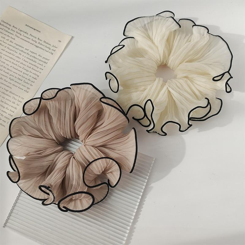 Product Introduction of Dây Buộc Tóc Cỡ Lớn, Thời Trang Ngọt Ngào Và Thanh Lịch, Phong Cách Cổ Điển Scrunchies Voan Nhăn, Dành Cho Phụ Nữ Và Trẻ Em Gái, Phụ Kiện Tóc, Hàng Mới Về Năm 2024 15