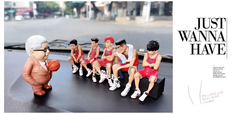 Product Introduction of Car Telephone Number Plate Interior Anime Decoration SLAM DUNK Hanamichi Sakuragi Action Figure Ornament Auto Accessories Gifts 18