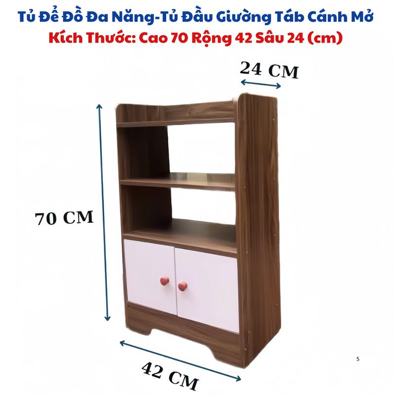 Tủ đầu giường khóa an toàn gỗ MDF dày 12ly, lịch sự và bền đẹp LOẠI TO chuẩn kích thước