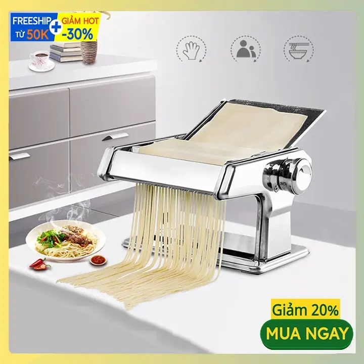 Máy cán mì, cắt mỳ sợi 2 lưỡi dao 0