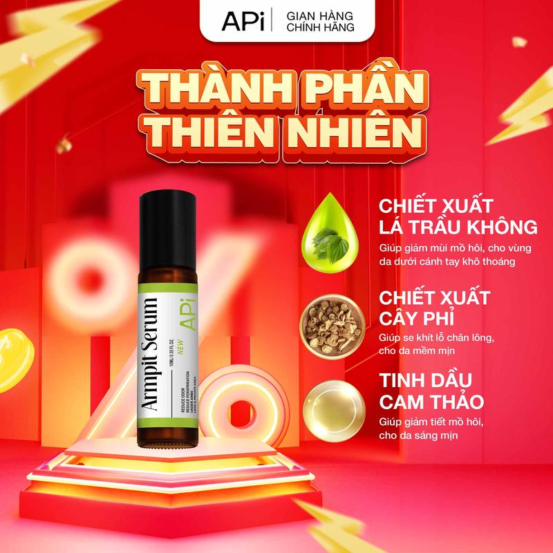Serum khử mùi APi hỗ trợ khử mùi nách, ngăn tiết mồ hôi và giúp giữ cho vùng da dưới cánh tay khô thoáng, serum nách APi hỗ trợ dưỡng trắng 10ml 2