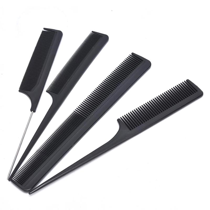 10Pcs Hair Styling Black Comb Set Professional Salon Anti-Static Barbers Combs 3
