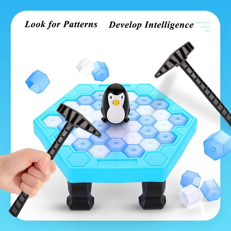1 Set Penguin Icebreaker Game, Ice Cubes Icebreaker Toy, Save Penguin Break Ice Board Games with Cubes, Kids Puzzle Board Games with Ice Cubes 6