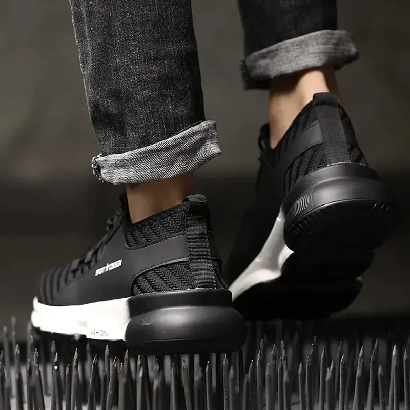 Sepatu Kerja Safety Pria Shoes Cowok Ujung Besi Baja  Model Boots Casual Sneakers  High Quality Premium Waterproof 5