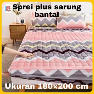 sprei waterproof plus sarung bantal / Seprei waterproof / seprei Protektor ukuran 160x200 - 180x200 dengan sarung bantal Bed