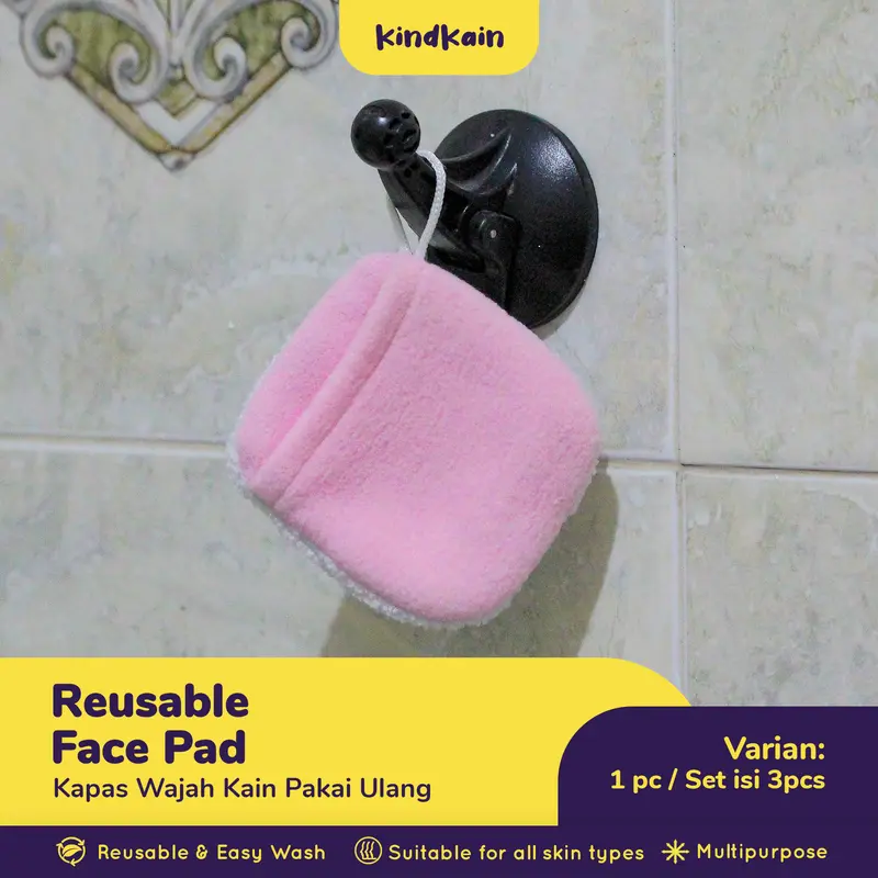 KindKain Kapas Kain Wajah Muka Cuci Pakai Ulang Reusable Cotton Pad 3