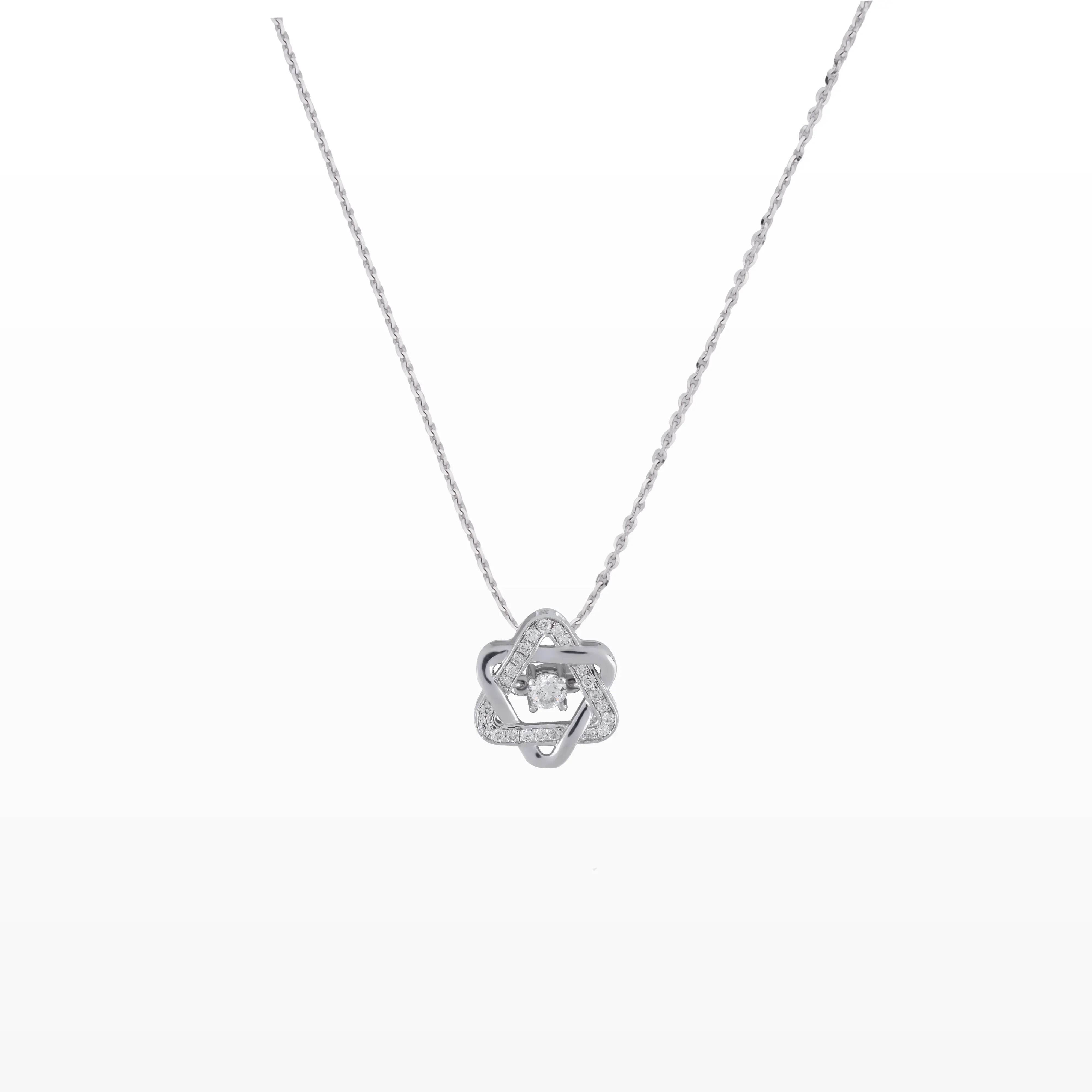 Mặt dây chuyền kim cương ngôi sao 6 cánh SXM2439597 -Cashion | BST Tinh Tú Ngân Hà