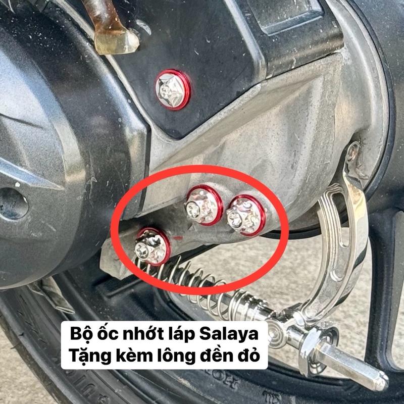 Bộ Ốc Nhớt Láp Salaya Cho Các Dòng Xe Tay Ga : Vario Click AB SH Vision ... Tặng kèm lông đền đỏ