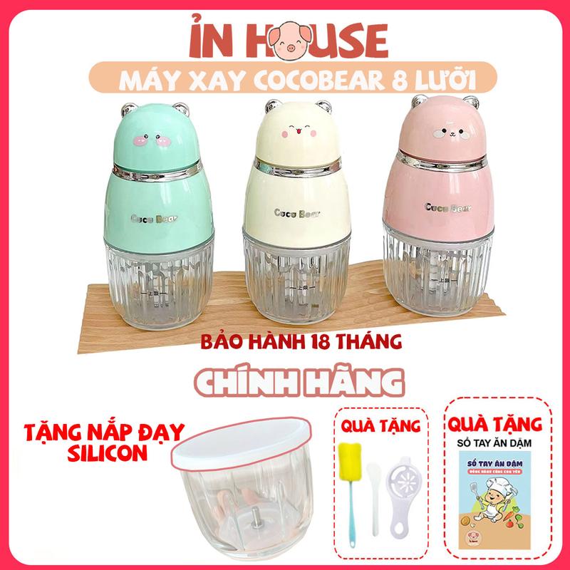   mẫu mới  Máy xay coco bear 8 lưỡi dao xay thịta cá rau củ xay cháo cho bé ăn dặm 