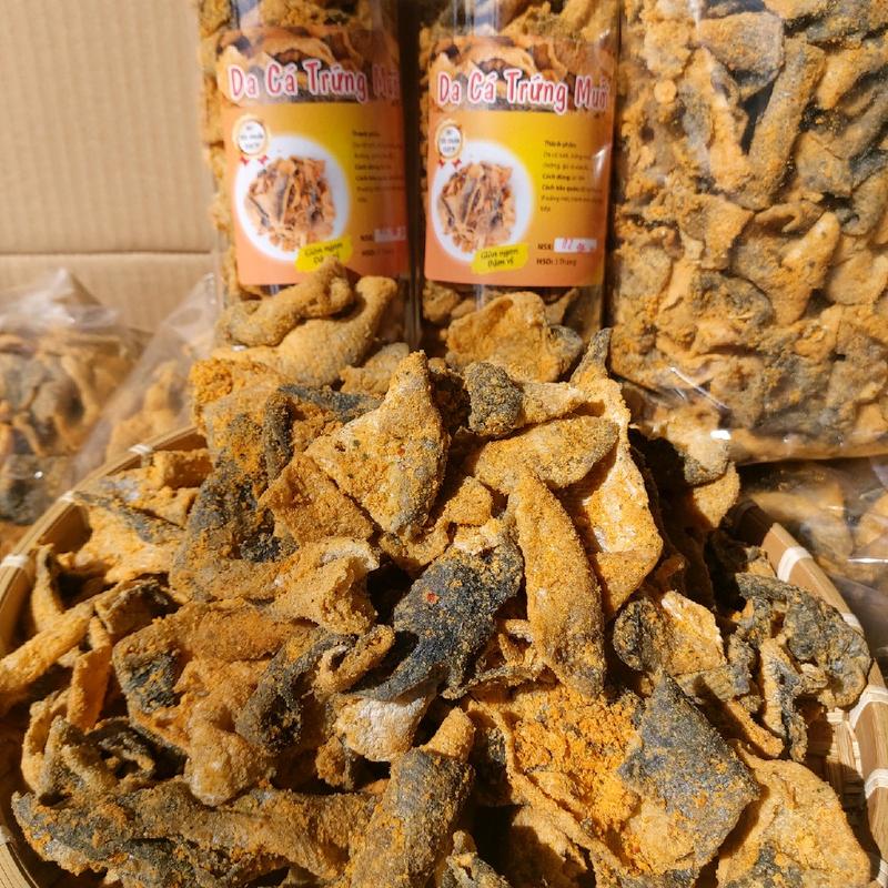 1KG Da Cá Sấy Trứng Muối Giòn Cay - Snack Ăn Vặt