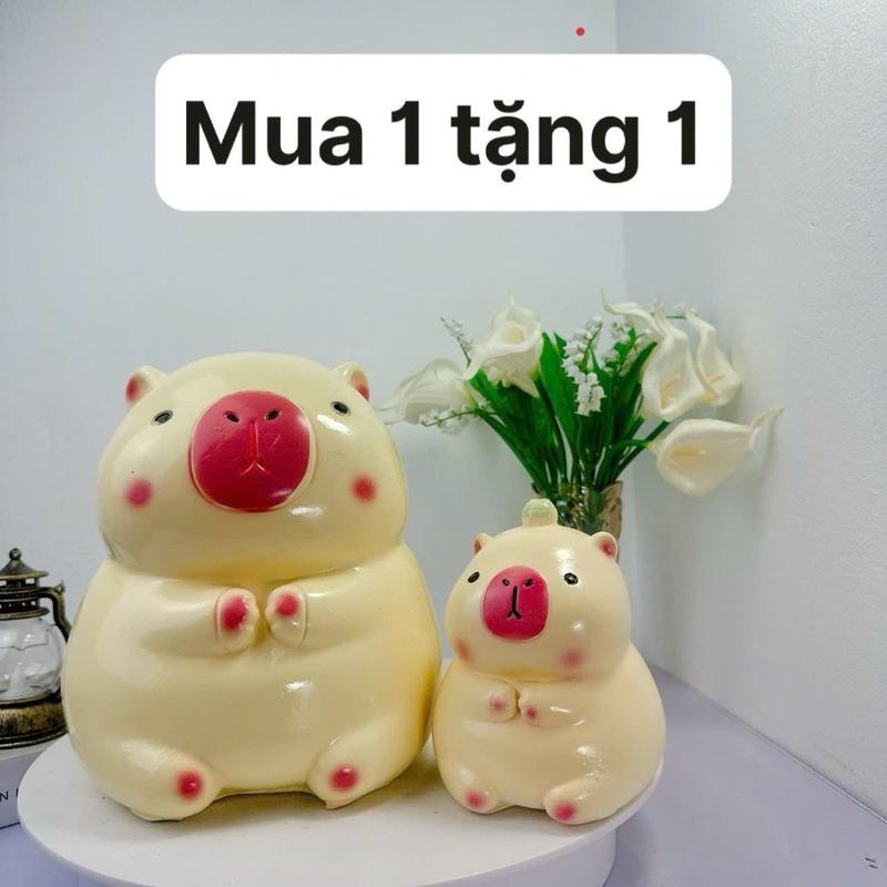 MUA 1 TẶNG 1 - MUA Heo đất tiết kiệm Chuột Capybara size lớn cute TẶNG Heo chuột CAPYBARA size nhỏ hoặc ẾCH màu bất kì