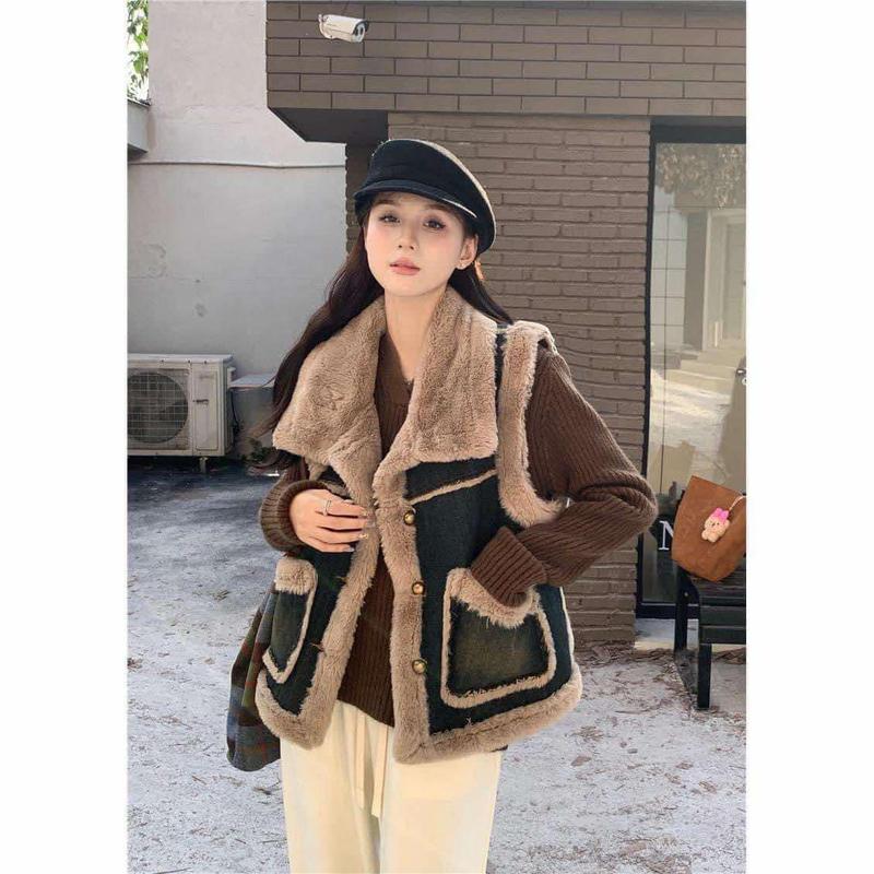 Áo Gile Bò Lót Lông Mềm Mịn Nữ Hàng QC - TQ8805, Top Nữ - Women