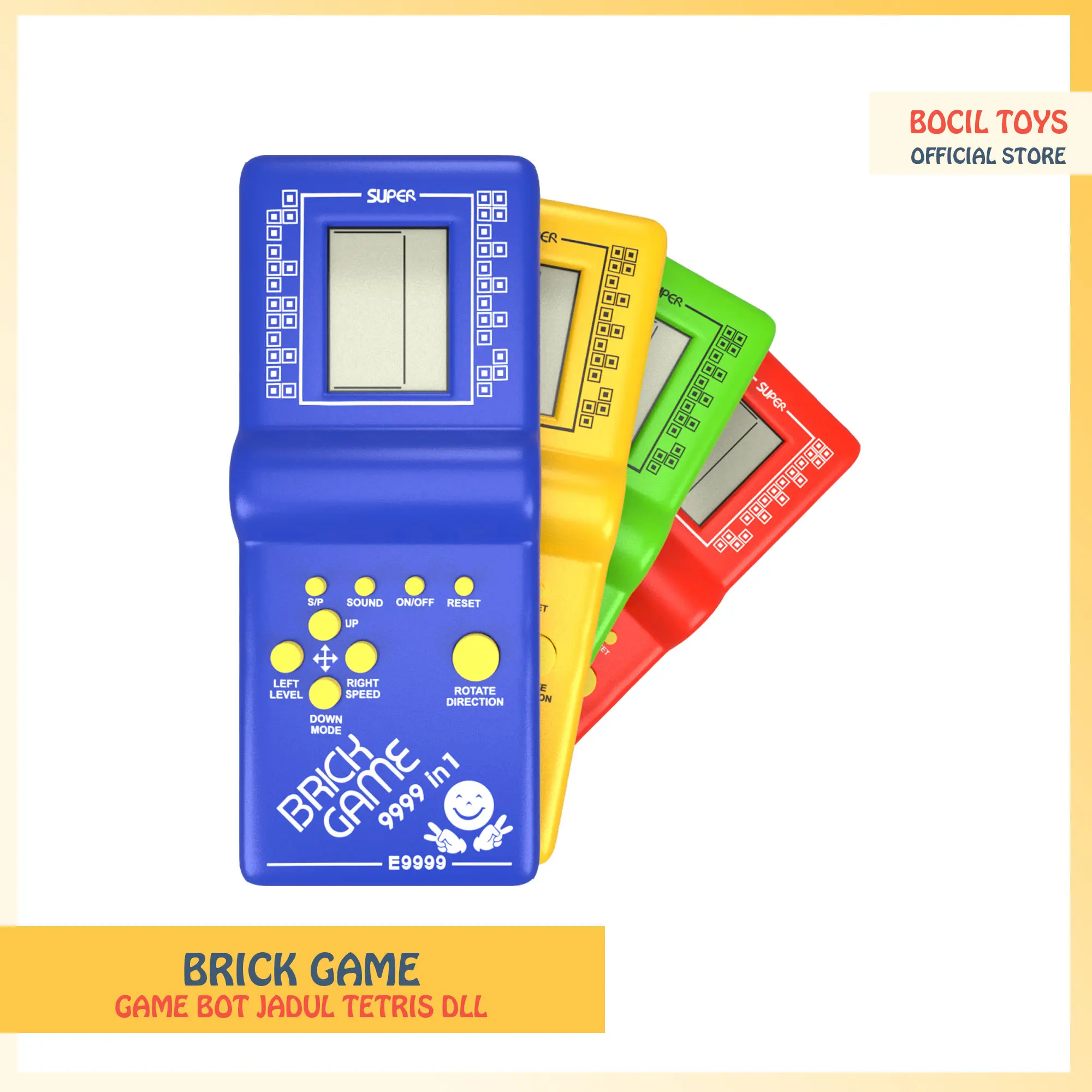 Brick Game 9999 in 1 Mainan Jadul Game bot tetris Mainan anak cowok dan cewek harga murah bisa COD