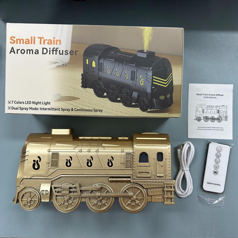 Product Introduction of Train Design Aromatherapy Machine, 300ML Ultrasonic Train Design Humidifier, Creative Essential Oil Diffuser, Desktop Decoration for Home Office 3
