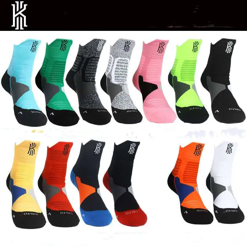 Kyrie Irving Towel Bottom Basketball Socks Elite Socks Sports Iconic Socks
