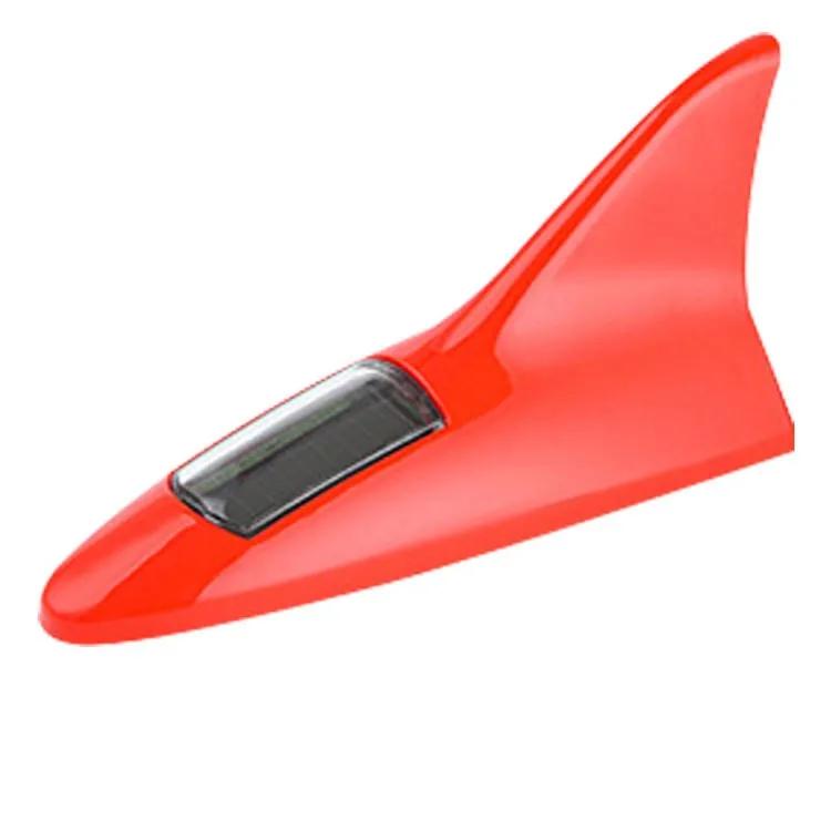 Product Introduction of Solar Power Shark Fin Warning Light Car Roof Antenna Decoration Night Anti-collision Flashing Lamp Car Accessories 22