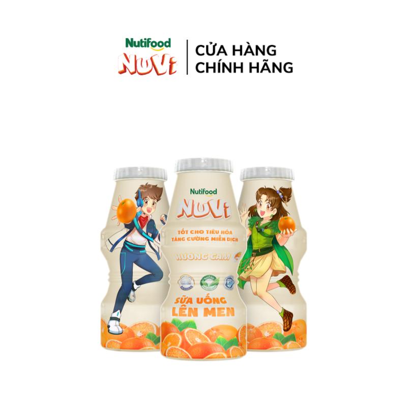 Thùng Sữa Uống Lên Men NuVi Vị Cam 100ml (100ml x 48) 2