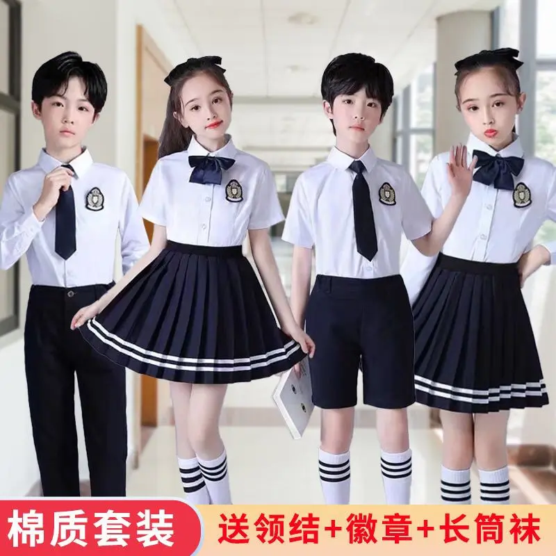 Children's Chorus Costume Primary and Secondary School Students Business Attire British Style Singing Recitation Racing Suit Boys and Girls Graduation Dress