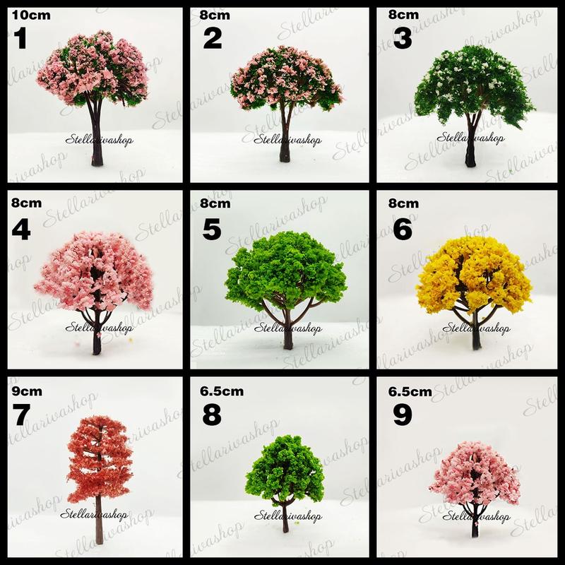 Mô Hình các loại cây xanh làm tiểu cảnh terrarium decor nhà mô hình, tiểu cảnh sân vườn