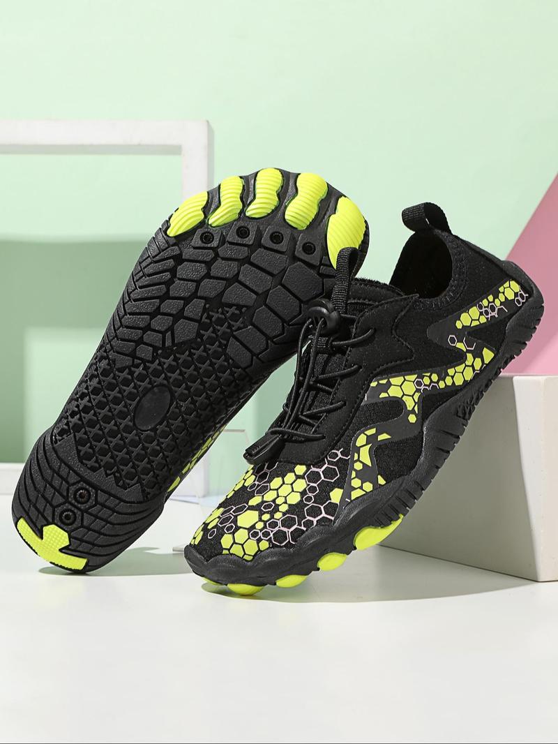 Product Introduction of Sporty Men's Colorblock Drawstring River Trekking Shoes, Lightweight Breathable Non-slip Water Shoes, Quick Drying Fishing Shoes,  Barefoot Shoes,  Outdoor Sports Shoes 3