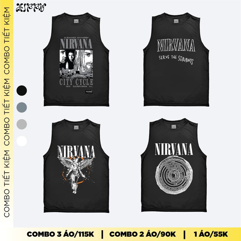 [MUA NGAY KẺO HẾT] Áo Ba Lỗ NIRVANA Nam Nữ, Chất Thun Lạnh, Form Body, Nhiều Size, nhiều mẫu, Cổ Tròn Menswear tanktop Thông thường Casual