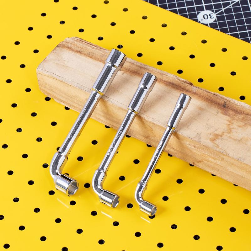 Product Introduction of Deli 8 10 12 13 14mm CRV Steel L Type Socket Spanner L Wrench 6 Point Hand Tools Automotive Mechanical Tool 17