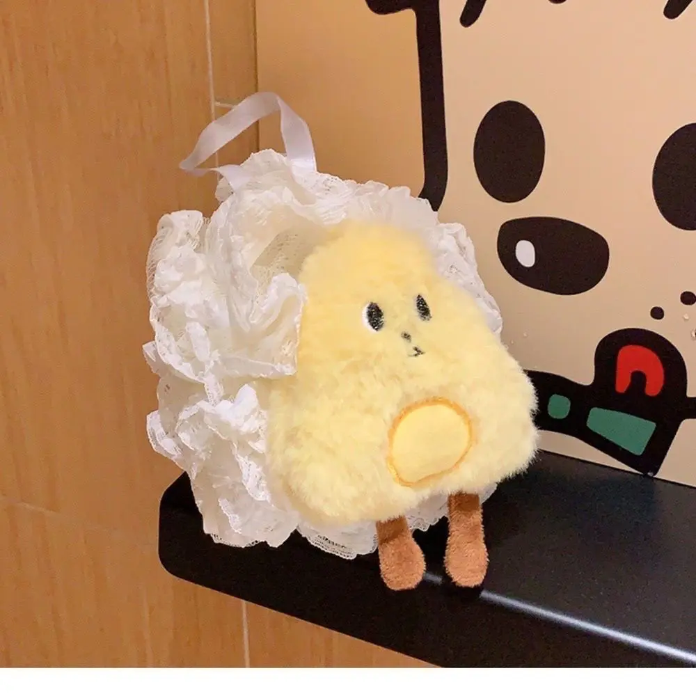 Cute Lace Edge Cheese Foaming Loofah Soft Skin-Friendly Bath Mesh Sponge Rub Back Bath Towel Loofah Cartoon