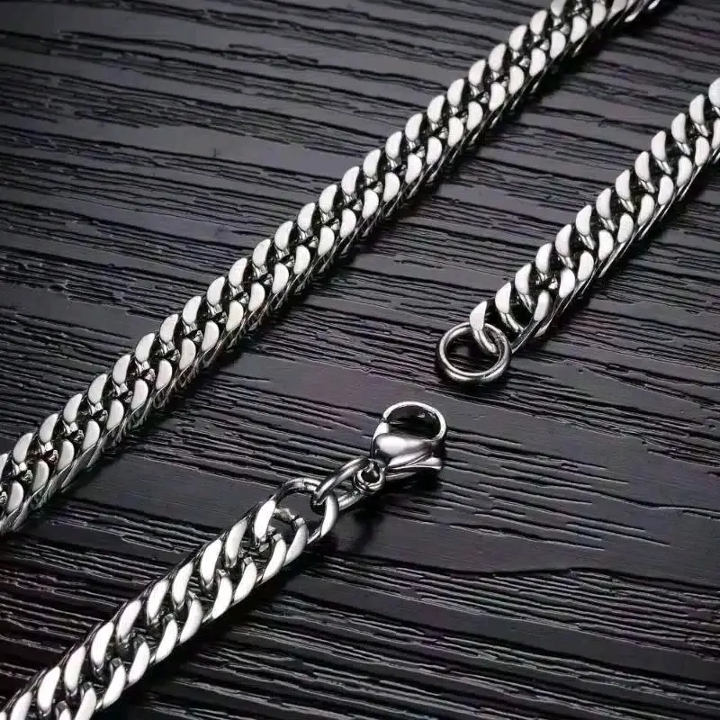 Kalung Titanium Rantai Sisik Naga - Panjang 45-50-60Cm - Jewellery gold emas silver 3