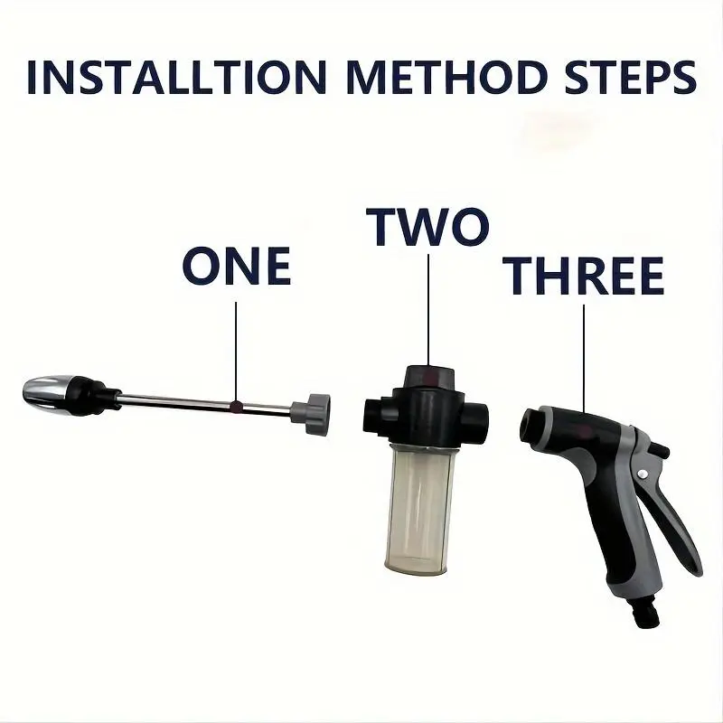 Car Wash Sprayer, High Pressure Car Washer, Long Handle Sprayer for Cleaning, Watering and Maintenance, Hose 7
