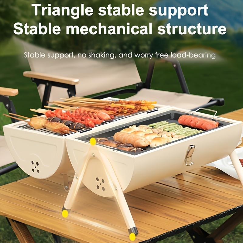 Product Introduction of Outdoor Barbecue Grill Made of Black Wood and Stainless Steel, with Shelves, Suitable for Courtyard, Home and Kitchen, Safe Food Contact, with BBQ Tool Set 1