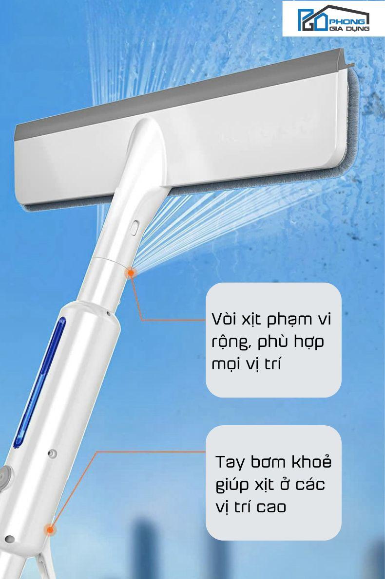 Product Introduction of Cây lau kính, gạt chùi kính phun sương 3 trong 1 cán kim loại chắc chắn (2) 4