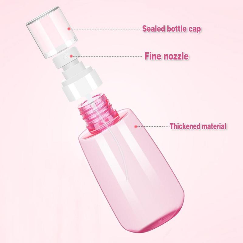 Cosmetic Water Bottle, 1 Count Portable Letter Print Spray Bottle, Fine Plastic Water Mist Spray Bottle for Skin Care, Hairstyle, Cleaning, Disinfection 5